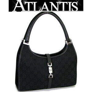 Gucci Jackie handbag GG canvas leather black